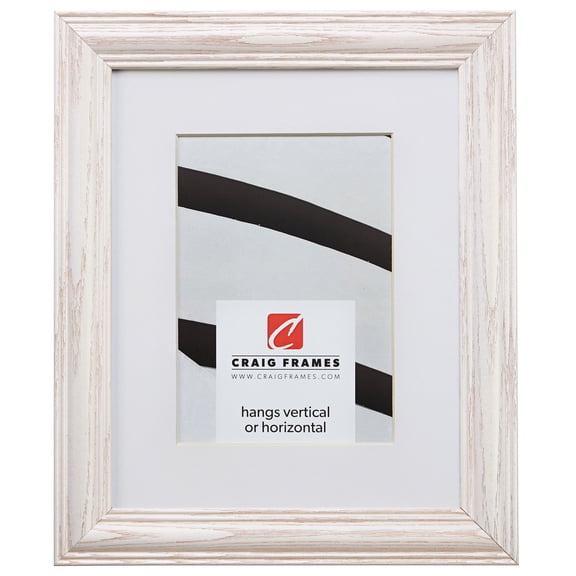 Craig Frames Wiltshire 440, 20x24 inch Whitewash Picture Frame Matted for a 16x20 Photo