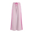 thumbnail image 4 of Landzoo One Wide Leg Baggy Track Pants Low Rise Side Striped Slouchy Palazzo Sweatpants Soft Beautiful Women's Casual Pants, 4 of 5