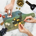 thumbnail image 4 of Hunting Cutting Board, Roe Deer Male Capreolus Western European Wildlife Fauna Flora Meadow Field Grass, Tempered Glass Cutting and Serving Board, Wine Bottle Shape, Multicolor, by Ambesonne, 4 of 5
