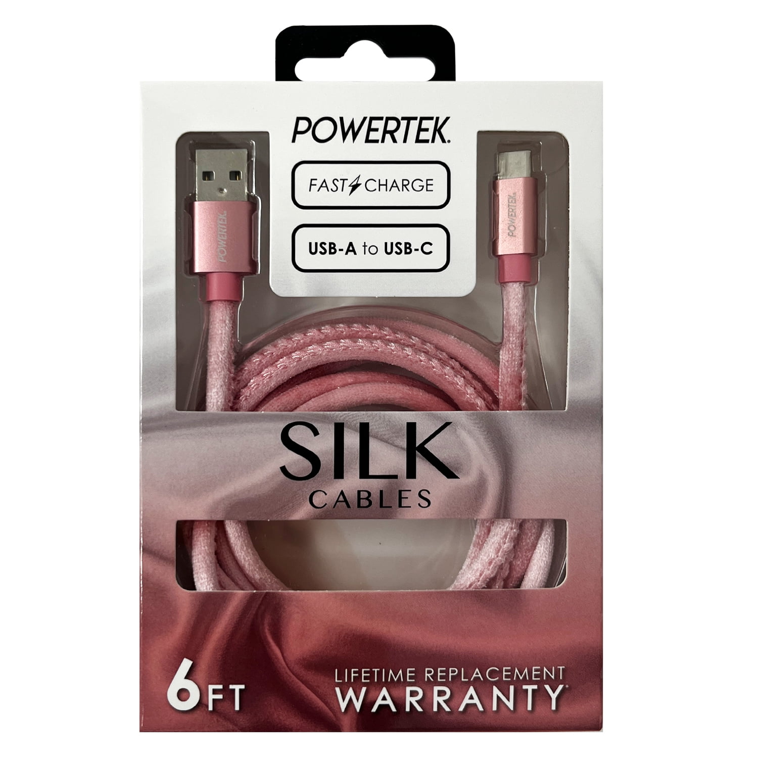 Liquipel Powertek Silk USB-A to USB-C - Pink