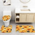 thumbnail image 7 of Halloween Bathroom Set with Shower Curtain set and Rugs Accessories, Scary Pumpkins Lantern Spooky Shower Curtain for Bathroom Evil Forest Blue Bathroom Decor 4 Pcs, 7 of 7