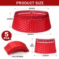 thumbnail image 7 of Ayieyill 26 Inch Christmas Tree Collar, Christmas Tree Skirt Cover for Christmas Tree Decorations | Wooden | Red, 7 of 7