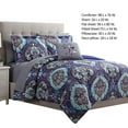 thumbnail image 2 of Split 8 Piece Reversible Printed Full Size Complete Bed Set The Urban Port, Blue, 2 of 2