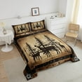 thumbnail image 3 of Rustic Deer Comforter Set Farmhouse Cabin Bedding Set Twin Western Woodland Wildlife Bedding Comforter Sets Adults Men Black Retro Country Animal Quilt Duvet 2 Pcs, 3 of 6