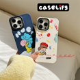 thumbnail image 2 of Casetifg Marca Con Caja Lindo Graffiti Niño Niña Funda Para Teléfono Para iPhone 11 12 13 14 Pro Max 14 Plus Líquida De Silicona Suave Trasera De Lujo A Prueba De Golpes, 2 of 4
