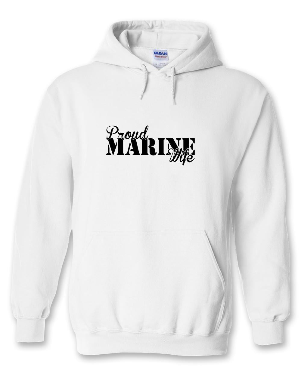 Marine Proud Marine Family Mens Hoodie Hooded Sweatshirt Pullover Hoodie with Pockets 