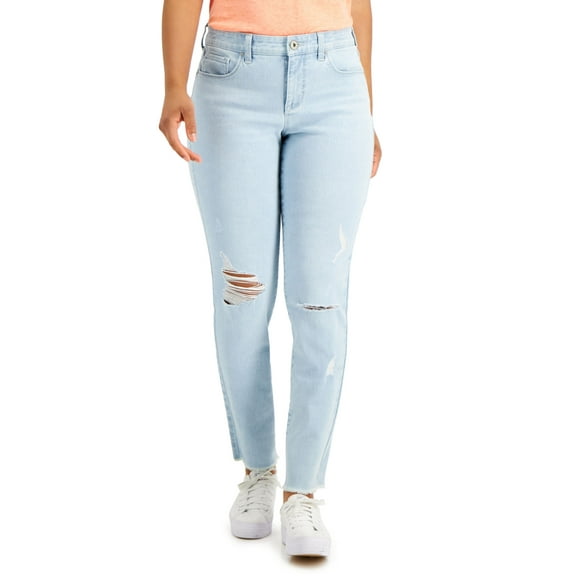 Style & Co Petite Curvy Fit Skinny Jeans Coast Wash 14P