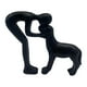 thumbnail image 2 of Figura decorativa de figura humana y perro, adorno de recuerdo, escultura de resina coleccionable para amantes de las mascotas. Negro, 2 of 9
