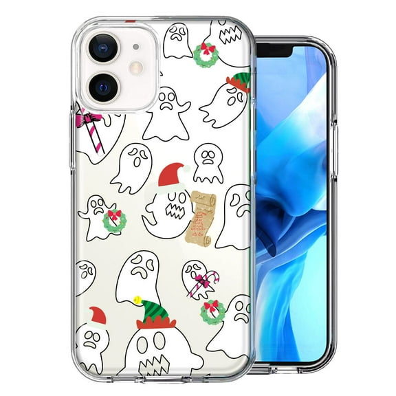 MUNDAZE For Apple iPhone 12 Mini Halloween Christmas Ghost Design Double Layer Phone Case Cover