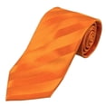 thumbnail image 2 of Jacob Alexander Boys' Prep Solid Color Tonal Stripe Neck Tie - Orange, 2 of 7