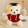 thumbnail image 5 of Red Cute Graduation Bear Plush Decor, White Bear Style, 23Cm Soft Toy, 5 of 7