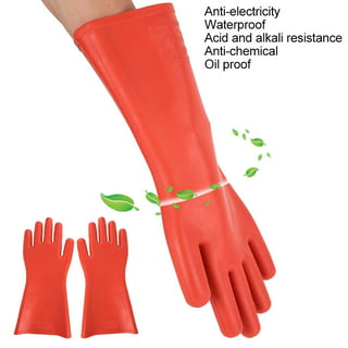 PiPiAnAn Electrical Insulated Lineman Rubber Gloves Class 2 Electrician  High Voltage 20KV Safety Protective Work Gloves Insulating for Man Woman