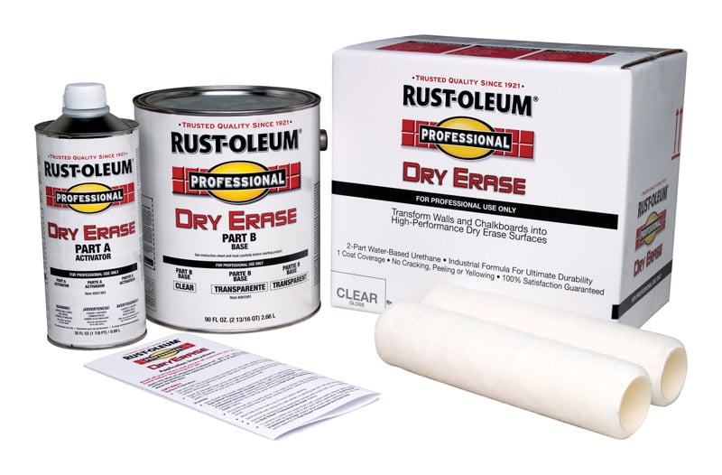 RustOleum Professional Clear Dry Erase Paint Kit 1 qt.