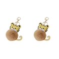 thumbnail image 3 of Youkk Soft Touch Keyring Portable And Adorable Key Chain Best Gifts Leather Cat Keychain Key Ring Suitable For Many Occasions Yellow 2Set, 3 of 6