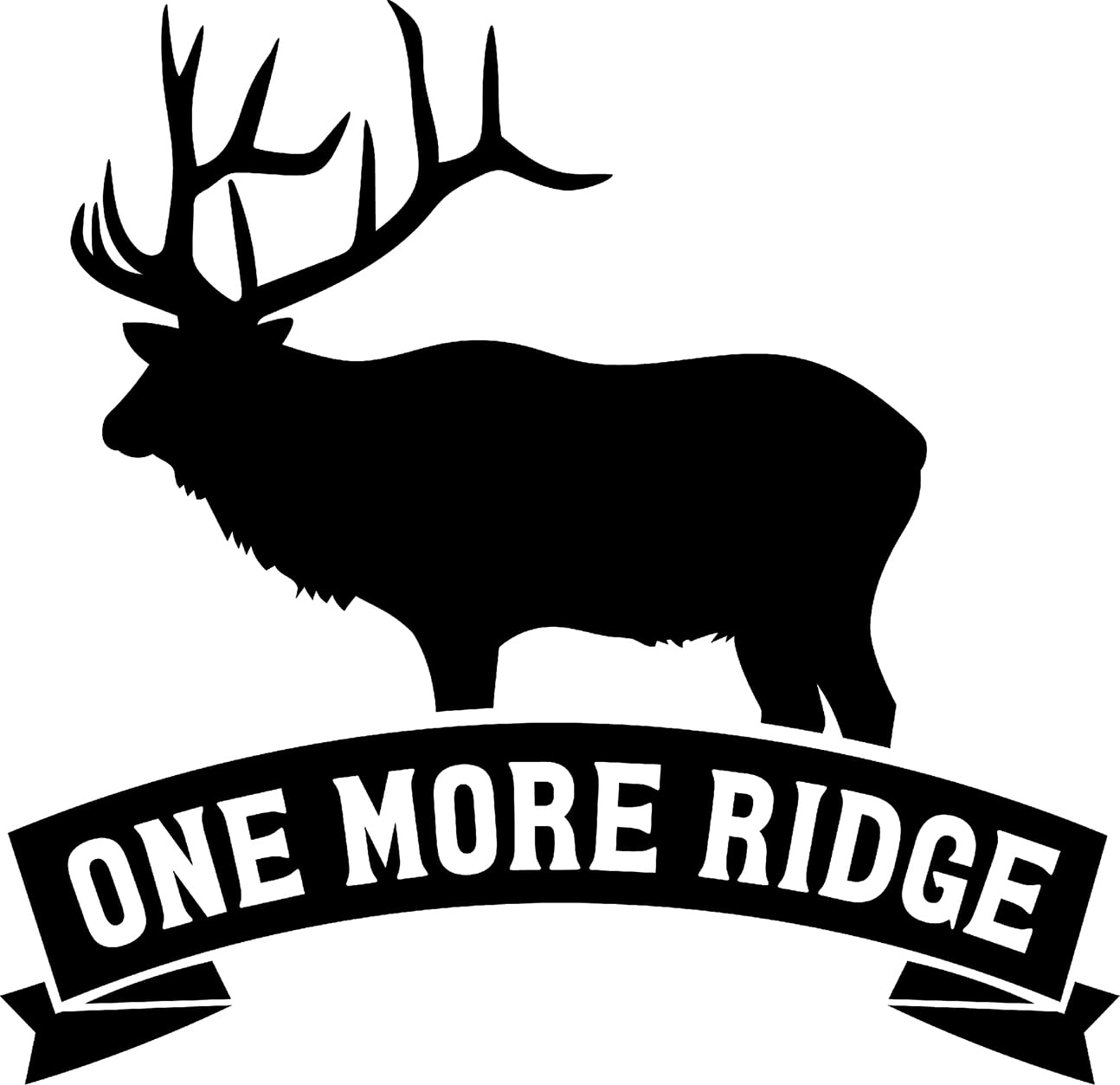 One More Ridge Elk Deer Hunter Hunting Woods Gun Bow And Arrow Wall