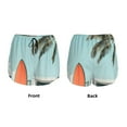 thumbnail image 3 of Susaid Vintage Surf Van Beach Print Women's High Waisted Running Shorts Quick Dry Athletic Gym Track Workout Shorts Zip Pocket-Large, 3 of 7