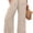 Apricot, variant on ZANKLEY Womens High Waist Smocked Wide Leg Flowy Pocketed Summer Lounge Beach Casual Pants