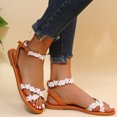 thumbnail image 5 of 2025 Women Button Sandals for Clear Sandals for Women -on Flat Shoe Wide Width Sandals for Women Female Open Toe -on Recovery Sandals Women Beach Slipper, 5 of 5