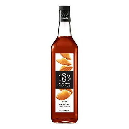 1883 Maison Routin - French Madeline Syrup - Made in France - Glass Bottle | 1 Liter (33.8 oz)