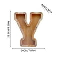 thumbnail image 3 of Wooden English Letter Savings Can Transparent Glass Savings Can, 3 of 6