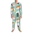 thumbnail image 3 of Zufioo Kawaii Sushi Mens Pajamas Set, Mens Long-Sleeved Pajama and Pajama Pants,Pajamas Para Hombres,Men's Sleepwear-Medium, 3 of 7