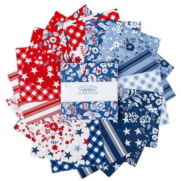 Freedom Garden Riley Blake Stacker by My Mind's Eye; 42 - 5" Precut Fabric Quilt Squares