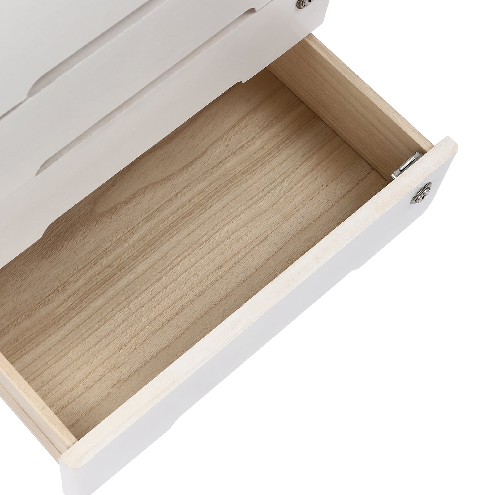 Wildnix Wooden Desktop Storage Box, 4-Tier Organizer, Lockable, Modern Design for Home Office or Desk Storage