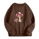 thumbnail image 1 of Mujer Vintage Divertido Suelto Manga Larga Cuello Redondo Shift Impreso Sudadera Divertida Blusa Con Estampado De Plantas Pompotops  gfhjh19115, 1 of 8