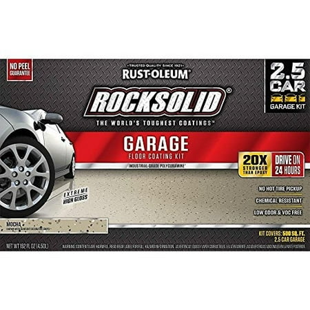 UPC 020066294373 product image for rust-oleum rocksolid 152 oz. mocha polycuramine 2.5 car garage floor kit | upcitemdb.com