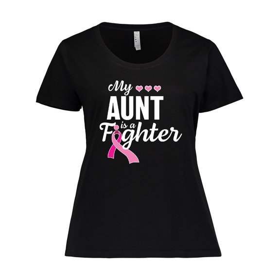Inktastic Breast Cancer Awareness My Aunt is a Fighter Women's Plus Size T-Shirt
