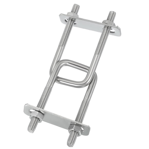 Uxcell Square U-Bolts, Square Bend U-Bolt Stainless Steel Pole U Bolt with Nut Plate Washer for Boat Trailer Camping Sailboat M8x30x90mm