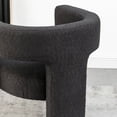 thumbnail image 3 of KINWELL  28" Wide Boucle Upholstered Square Armchair Jet Black, 3 of 5