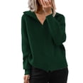thumbnail image 5 of Chaqueta informal a rayas de otoño e invierno de estilo europeo y americano, cárdigan holgado de punto con cremallera y manga larga, suéter con solapa para mujer, 5 of 5