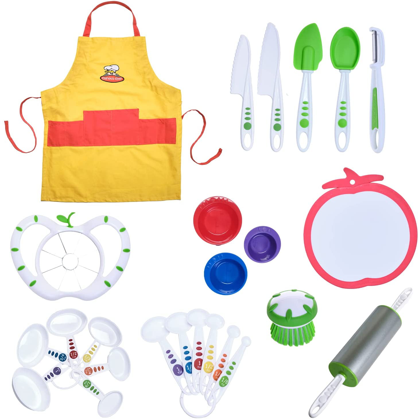Baketivity Kids Baking Set, Meal Cooking Party Supply Kit for 