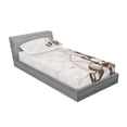 thumbnail image 2 of Ambesonne Vintage Fitted Sheet & Pillow Sham Set, Priate Skull Compass, Twin, Brown Pearl Grey, 2 of 2