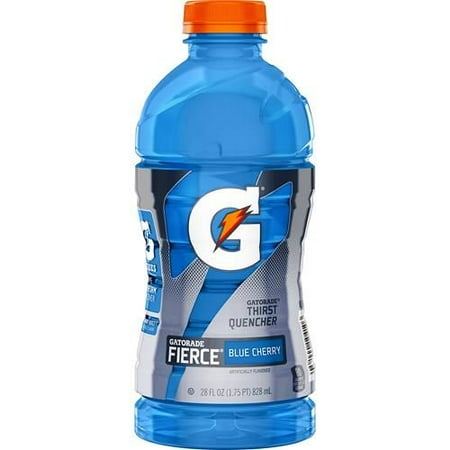 Gatorade Fierce Blue Cherry Thirst Quencher, 28 Fl Oz Bottle - Pack of 2
