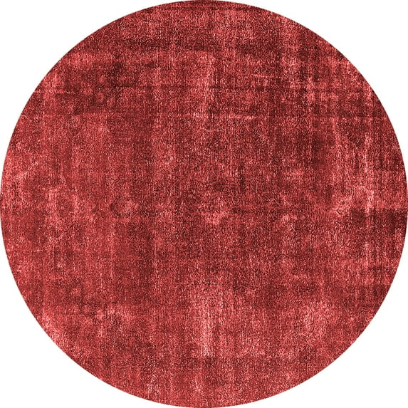 Ahgly Company Indoor Round Oriental Red Industrial Area Rugs, 3' Round