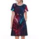 thumbnail image 1 of Easygdp Cool Wolf Head para Vestido Transpirable de Mujer, Vestido Suelto de Manga Corta con Pliegues y Bolsillos para el Verano, 1 of 6