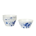 thumbnail image 3 of Servappetit Set of 4, Ceramic Bowls, 23 oz, White with a Splash of Blue, Great for Pasta, Cereal, Rice, Ice Cream or any of your favorites, 3 of 5