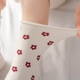 thumbnail image 4 of Calcetines de algodón bonitos de estilo coreano para primavera y verano, calcetines de longitud media con rizos y flores pequeñas para niños, calcetines de moda, 4 of 6