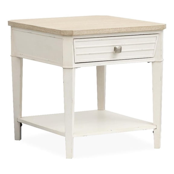 Salt Life Home Echo Isles Sea Pearl And Driftwood Rectangular End Table