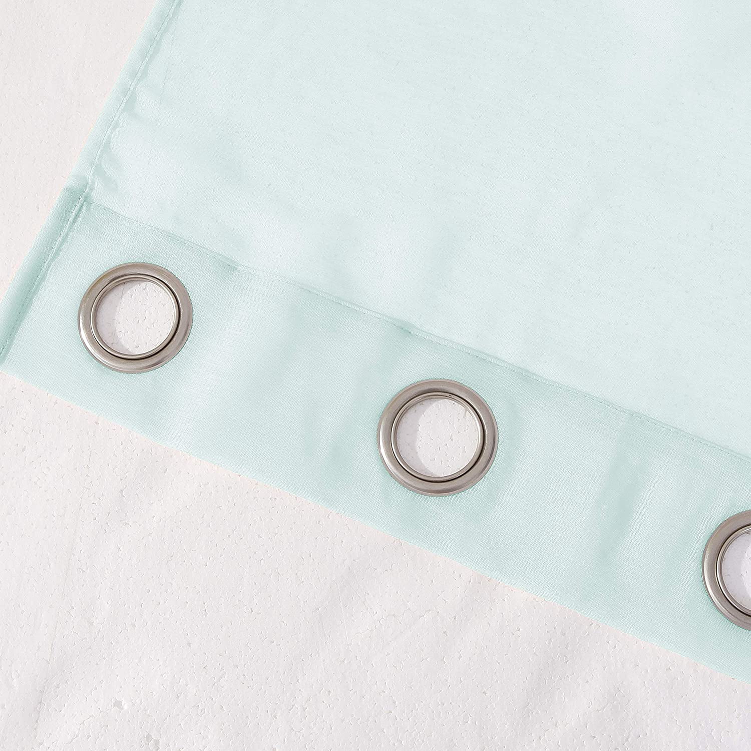 Dainty Home Malibu Textured Semi-Sheer Grommet Top Curtain Panel Pair, 108" x 84" In Aqua