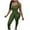 Women Green Pants, variant on Tuphregyow Women's Casual Jumpsuits Stretch Relaxed Trendy Fall Jumpsuits Elastic Yoga High Waist Jumpsuit Romper Deep V Neck Sleeveless Lounge Solid Color Wine XL