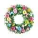 thumbnail image 4 of Corona decorativa para puerta, colorida corona de y , guirnalda de flores artificiales para , decoración de granja, hogar y 35 centímetros, 4 of 8