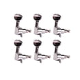thumbnail image 4 of Guitar Tuning Pegs Silver Metal Machine Heads for Electric Guitars Strat Style 6 in Line Vintage, 4 of 8