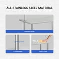 thumbnail image 3 of HOBLOC NSF Stainless Steel Table, 60" X 36" Work Table with 60" X 12" Shelf, Metal Table Prep Table for Home Kitchen Restaurant Garage Warehouse Outdoor, 3 of 7