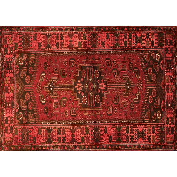 Ahgly Company Indoor Rectangle Persian Orange Traditional Area Rugs, 8' x 10'