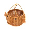 thumbnail image 2 of Cesta de picnic con forma de cerdo, cesta de flores tejida a mano, de almacenamiento para juguetes de mesa, para sala de estar, granja, camping,, 2 of 8