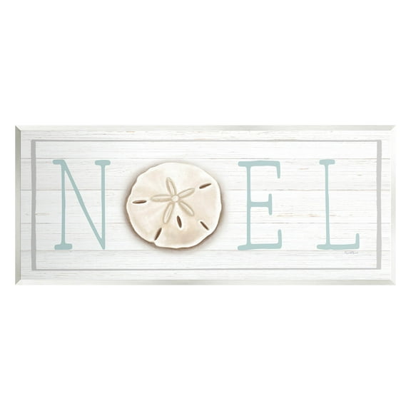 Stupell Industries Noel Holiday Sand Dollar Sign Graphic Art Unframed Art Print Wall Art, Design by Elizabeth Tyndall