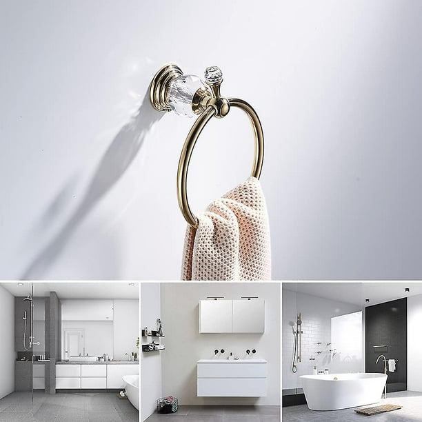 Crystal Towel Ring Gold Hand Towel Holder Bling Towel Bar Bathroom Accessories Wall Mounted Walmart